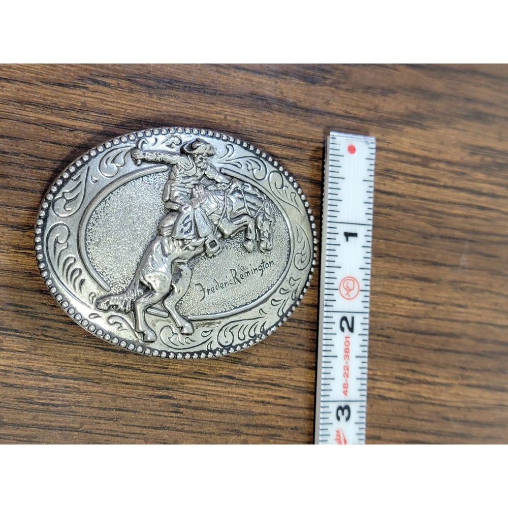 Frederic Remington "The BroncFrederic Remington The Bronco Buster Vintage Belt B